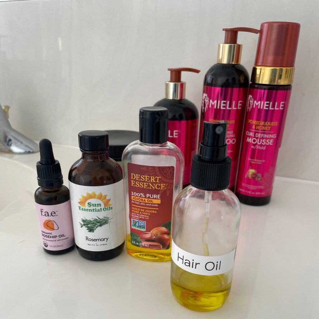 DIY hair oil for postpartum hair loss